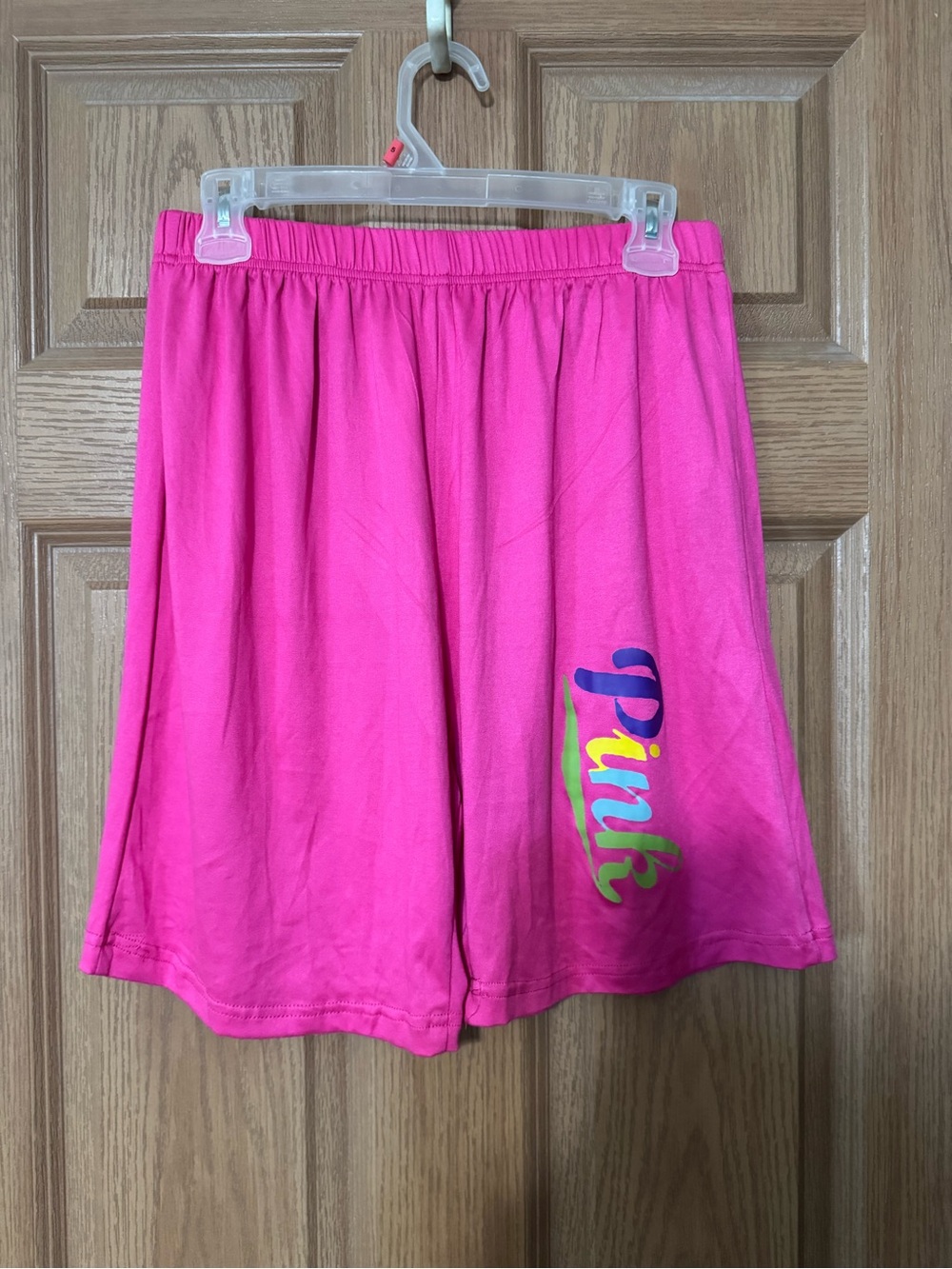 Bright Fuchsia 2 Piece Short Set Elastic Waistband Shorts/Oversized Tee 1XL EUC - Picture 6 of 7